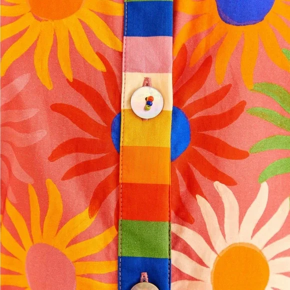 FARM Rio Multicolor Floral Striped Maxi Dress - Picture 6 of 6